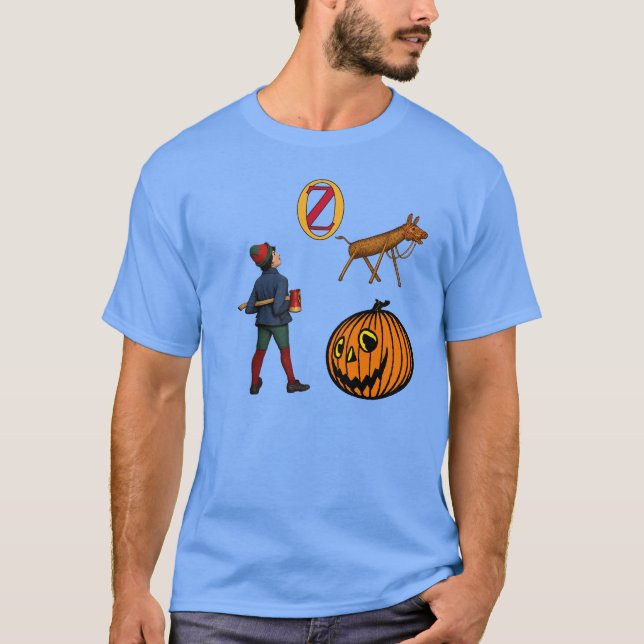 Tip, Jack Pumpkinhead och sågbocken från Oz T Shirt (Framsida)