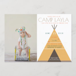 Tipi Camp | Foto Inbjudan från första födelsedag