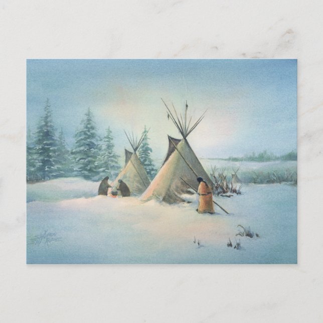 TIPI CAMP SQUAW by SHARON SHARPE Vykort (Framsida)