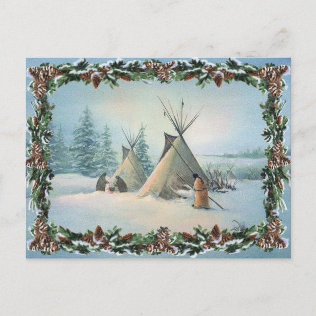 TIPI CAMP SQUAW by SHARON SHARPE Vykort (Framsida)