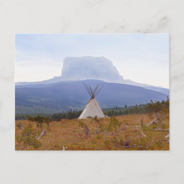 Tipi, Chief Mountain, Glacier National Park Vykort (Framsida)