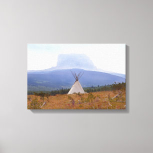 Tipi, Chief Mountain, Montana Canvastryck