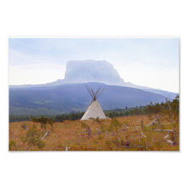 Tipi i Chief Mountain, Montana Fototryck