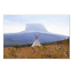 Tipi i Chief Mountain, Montana Fototryck