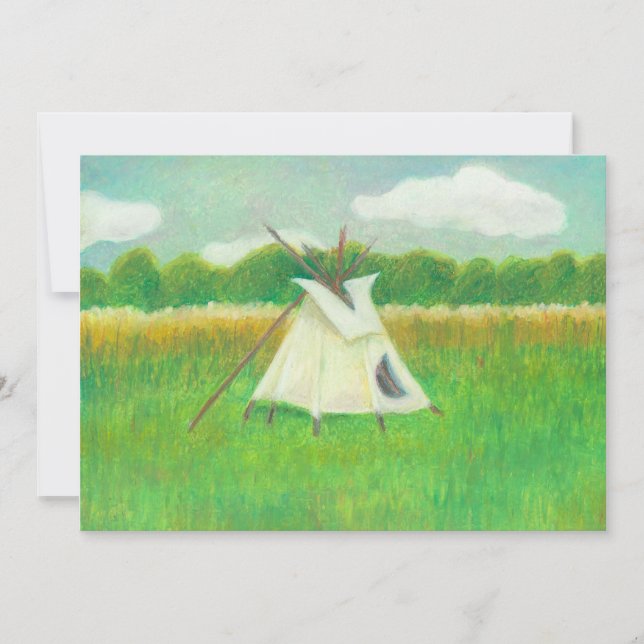 Tipi-teepen Minnesota-landskapet teckning (Framsida)