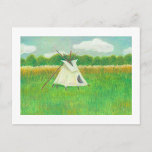 Tipi-teepen Minnesota-landskapet teckning Vykort
