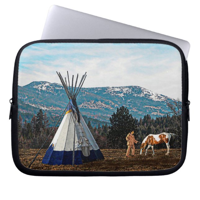 Tipi - vinterläger laptop sleeve (Framsidan)
