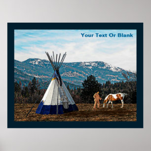 Tipi - vinterläger poster
