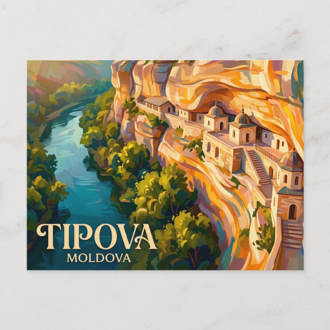 Tipova klostret Moldavien Vykort (Framsida)