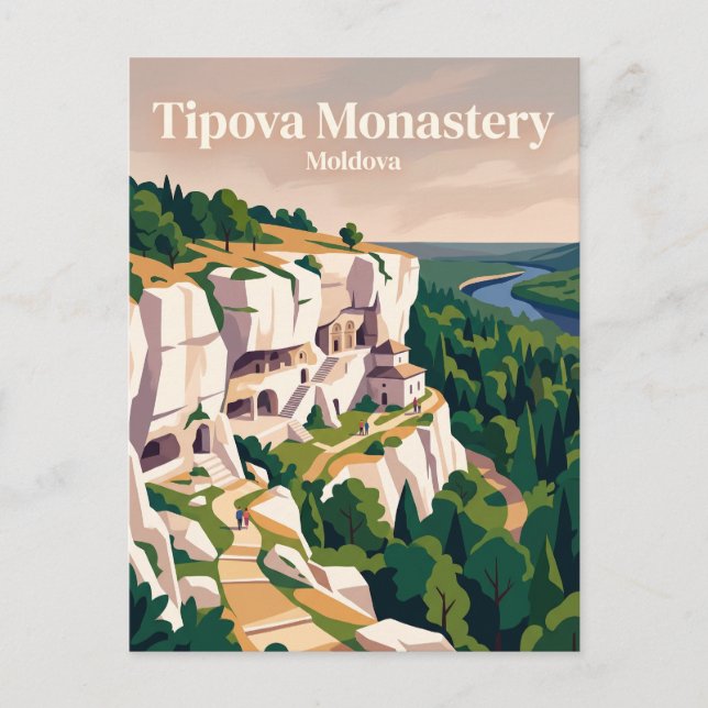 Tipova klostret Moldavien Vykort (Framsida)
