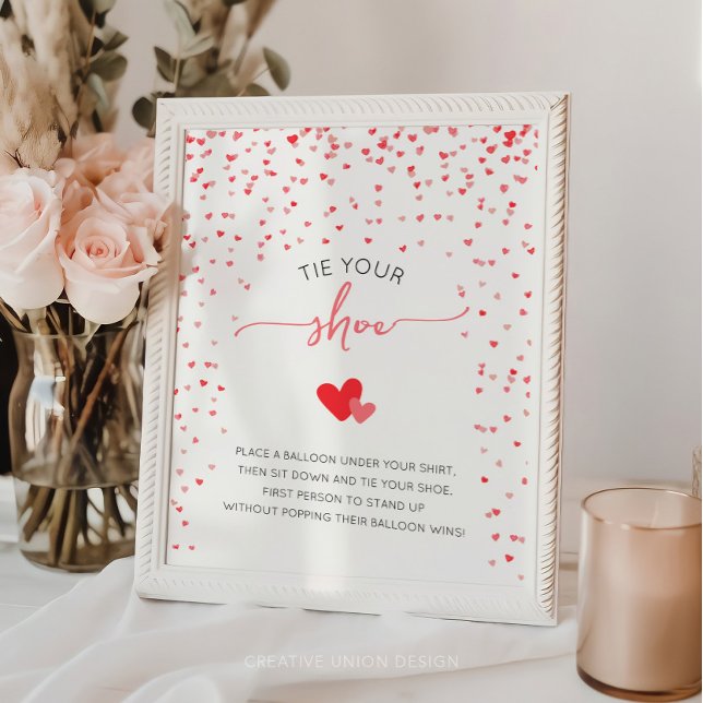 Tippa ditt spelmärke för Shoe Baby Shower Poster (little sweetheart baby shower)