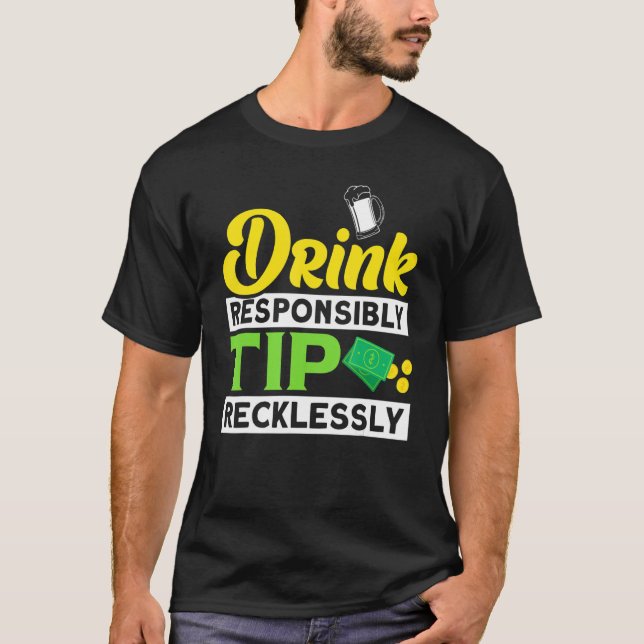 Tippa för Bartender-enheten T Shirt (Framsida)