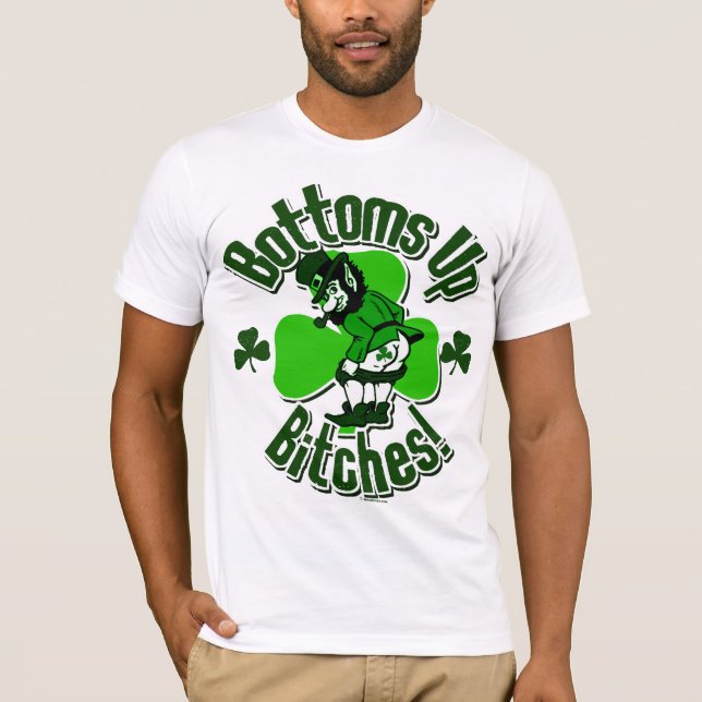 Tippa upp de grunder, leprechauns! tee (Framsida)