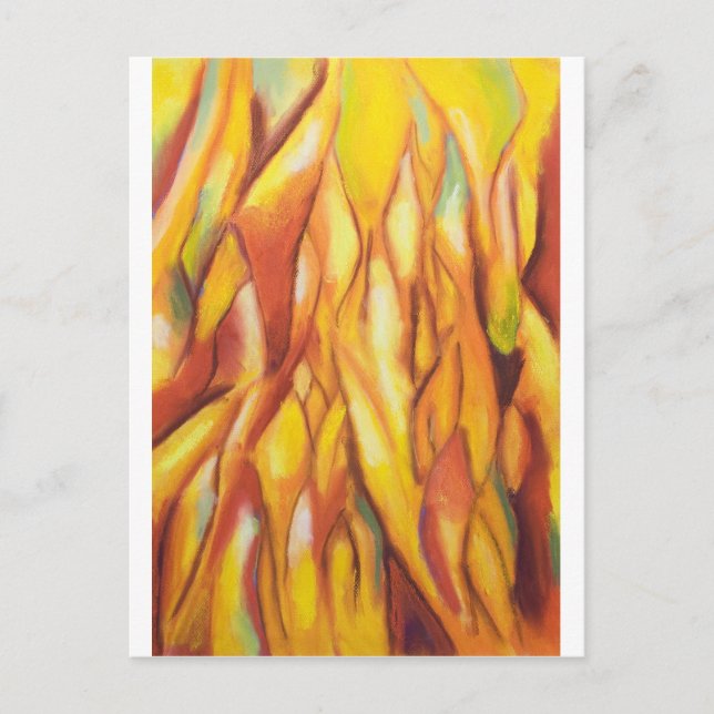 Tippade fallgropar (abstrakt expressionism) vykort (Framsida)