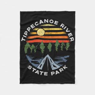 Tippecanoe River State Park Indiana Skogscamping Fleecefilt