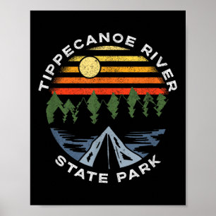 Tippecanoe River State Park Indiana Skogscamping Poster