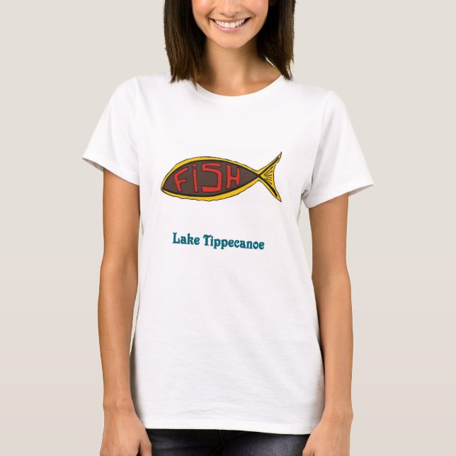 Tippecanofisk i fisk t shirt (Framsida)