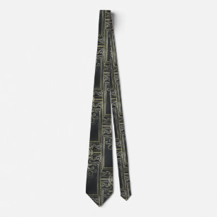 Tippning av Eldrich Tie (svart och Guld) Slips