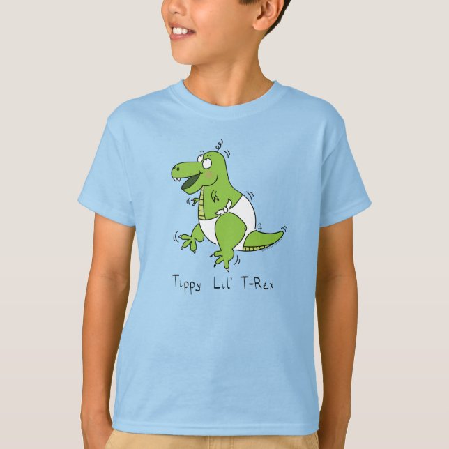 Tippy T-Rex Baby Dinosaur Barn Boy's T-shirt (Framsida)