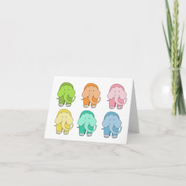 Tippy Toes Elephant Blank Card Tack Kort