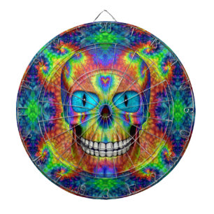 Tips, färgade Skull Dead Zombie Metall Skåpor Darttavla