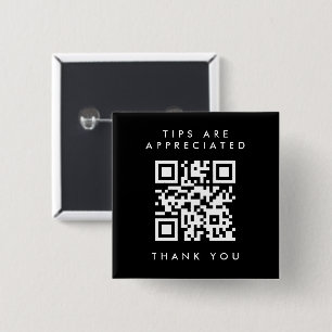 Tips för enkel svart och vit QR-kodruta Knapp