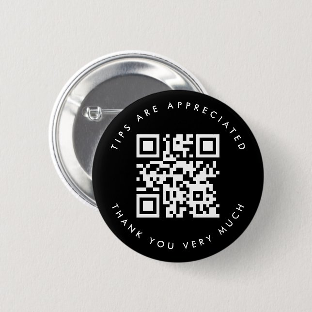 Tips för enkel svartvitt QR-kod Knapp (Framsida & baksida)