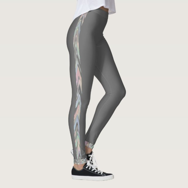 Tips för Herringbone - med grått Leggings (Höger)