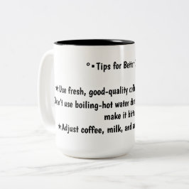 Tips för kaffe Två-Tonad mugg