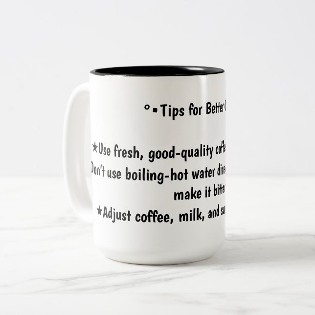 Tips för kaffe Två-Tonad mugg (Framsida vänster)