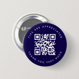 Tips för marin blå QR-kod Knapp