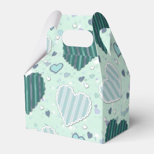 Tips för Mint Grönt Patchwork Presentaskar (Framsidan Sidan)