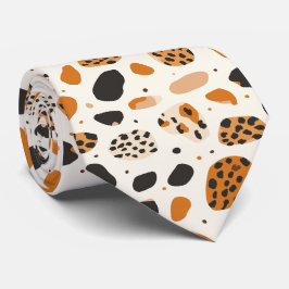 Tips för modern och färglös djurutskrift slips