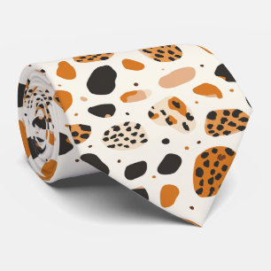 Tips för modern och färglös djurutskrift slips