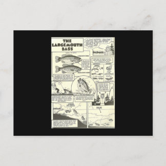 Tips för Tecknaden Bok Bass Baits Cute Vykort