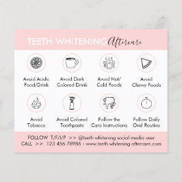 Tips för Teth Whitening Aftercare Instruction Cari Flygblad