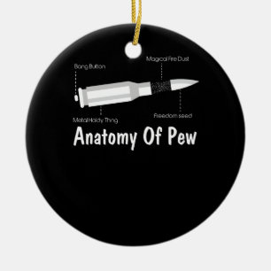 Tips I-anatomin om en liten gun. Julgransprydnad Keramik