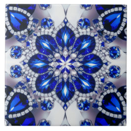 Tips med Blue White Färg modern design Kakelplatta