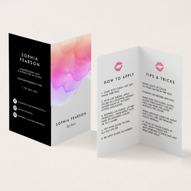 Tips och knep för distribution av vattenfärgsplast visitkort (In- och utsida)