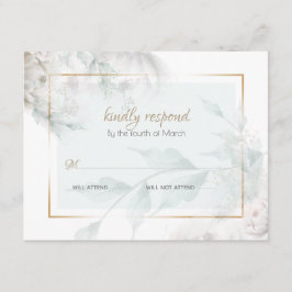 Tips om Färg White Peonies Grönt Foliage Tilläggskort