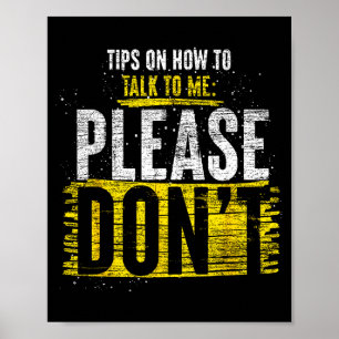 Tips om hur man pratar med mig Vänligen ingen roli Poster
