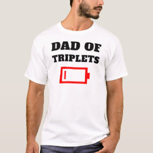 Tipsa Pappa i Triplets Far med Triplet Spädbarn T Shirt