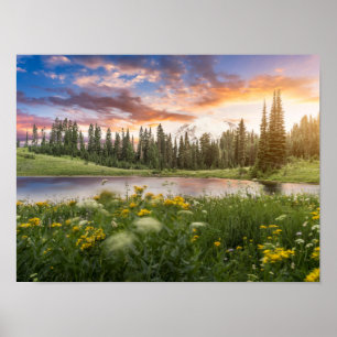 Tipsoo sjö av Mount Rainier Poster