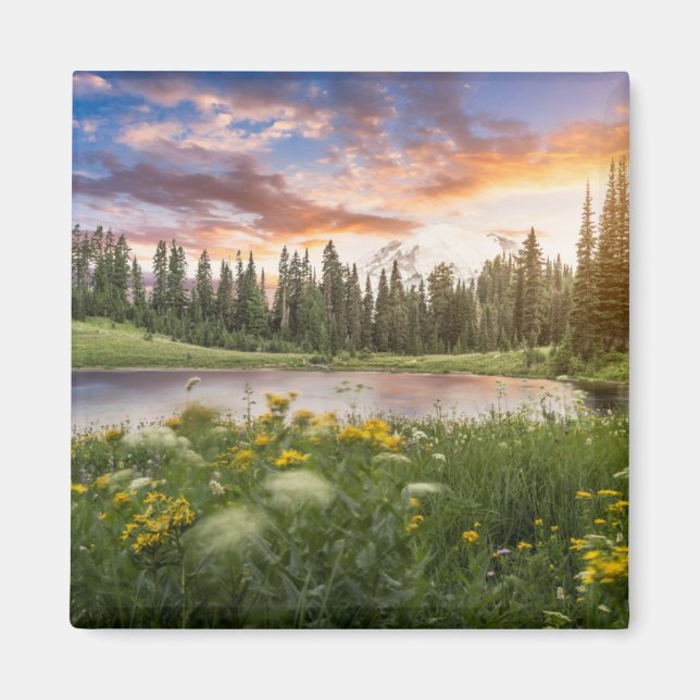 Tipsoo Sjö i Mt.Rainier Magnet (Framsidan)