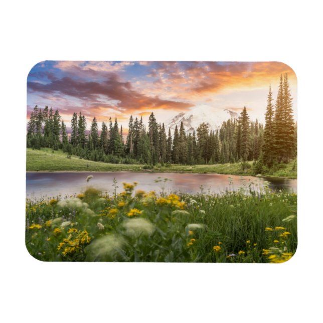 Tipsoo Sjö i Mt.Rainier Magnet (Horisontell)