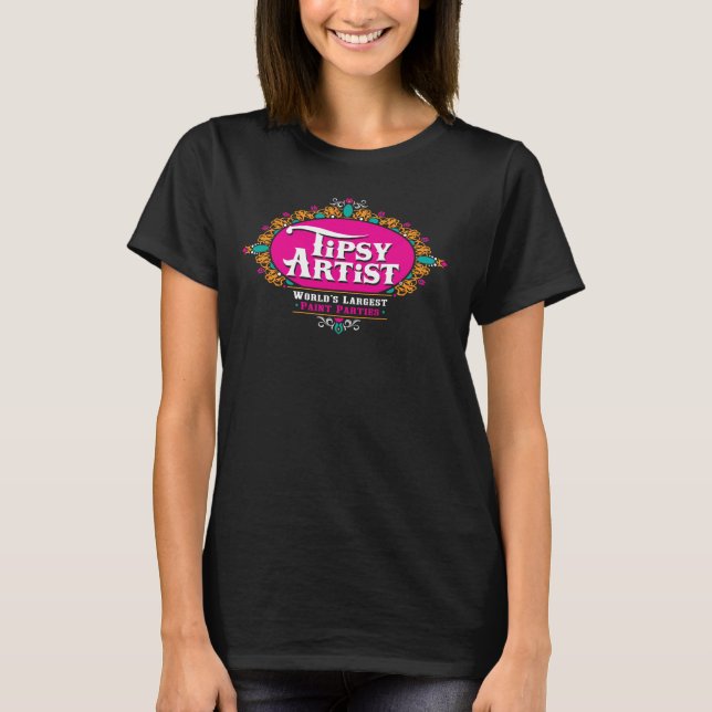Tipsy Artist Black T Shirt (Framsida)
