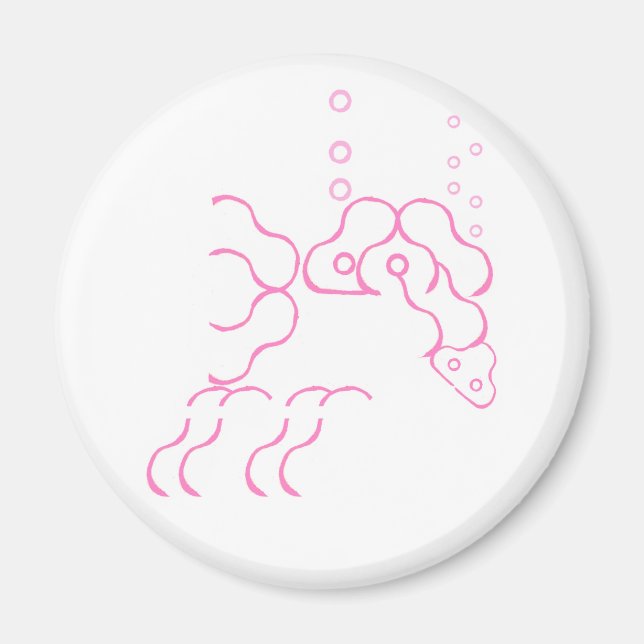 Tipsy, Drunk Rosa Elephant Magnet (Framsidan)