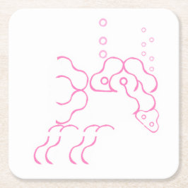 Tipsy, Drunk Rosa Elephant Papper Underlägg