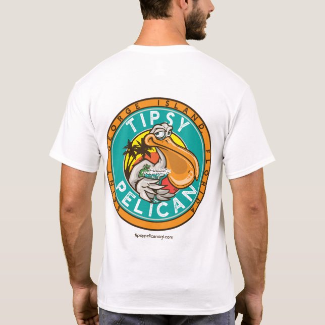 Tipsy Pelican T-Shirt-Logotyp T Shirt (Baksida)