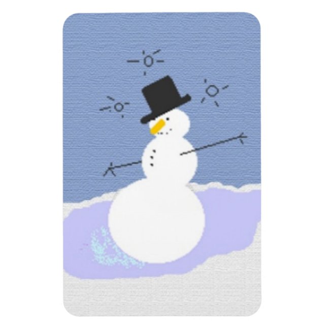 Tipsy Snögubbe Magnet (Vertikal)